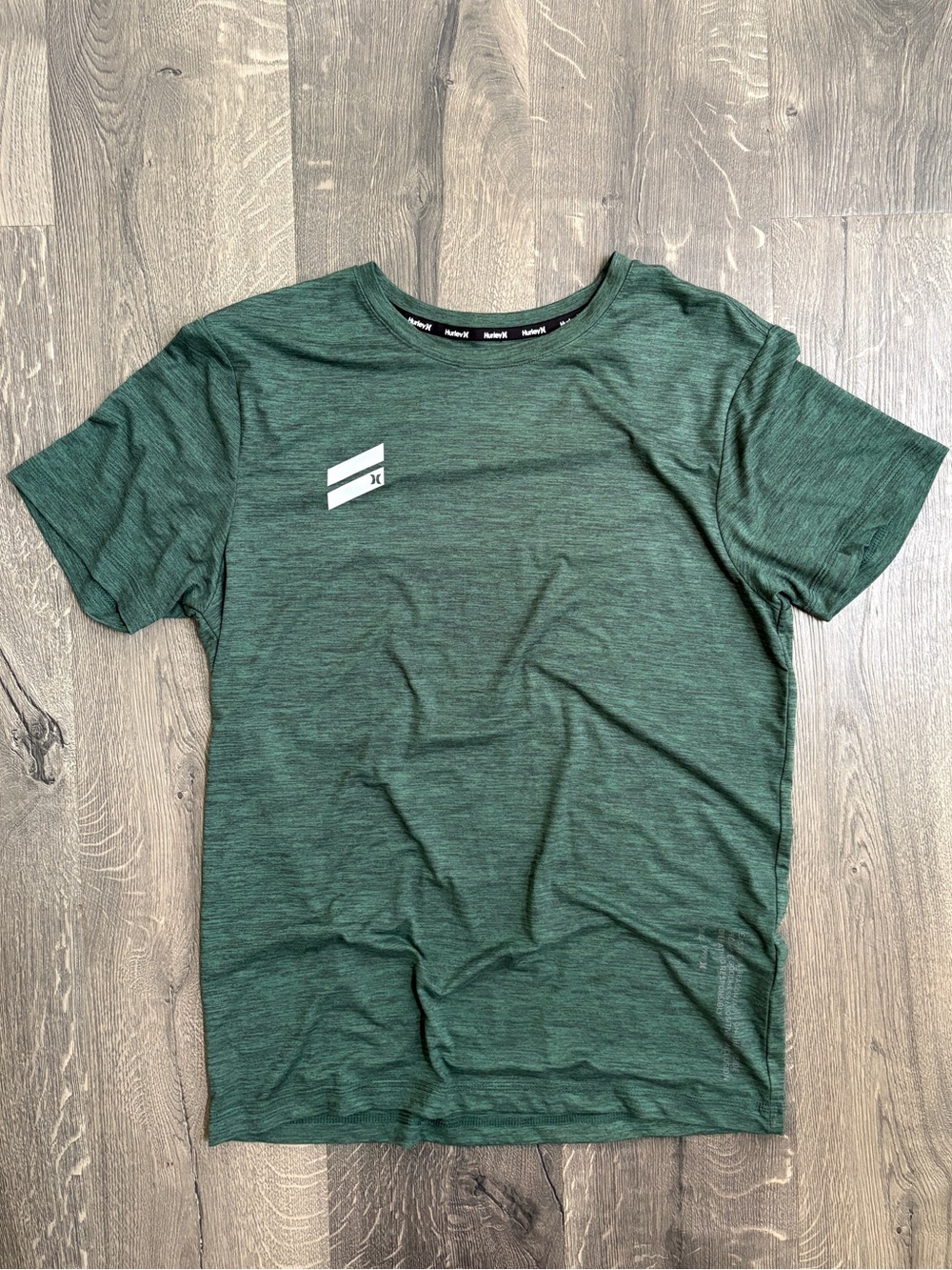 Green Hurley Athletic T-Shirt with White Logo